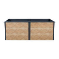 HOCHBEET Primus  - Lärchefarben, KONVENTIONELL, Metall (100/200/77cm) - Ambia Garden