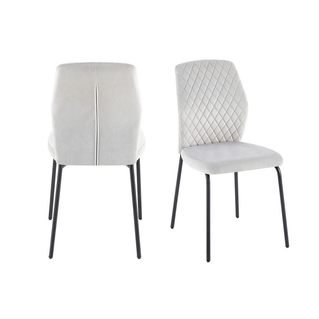 Set De Scaune din textil, gri deschis