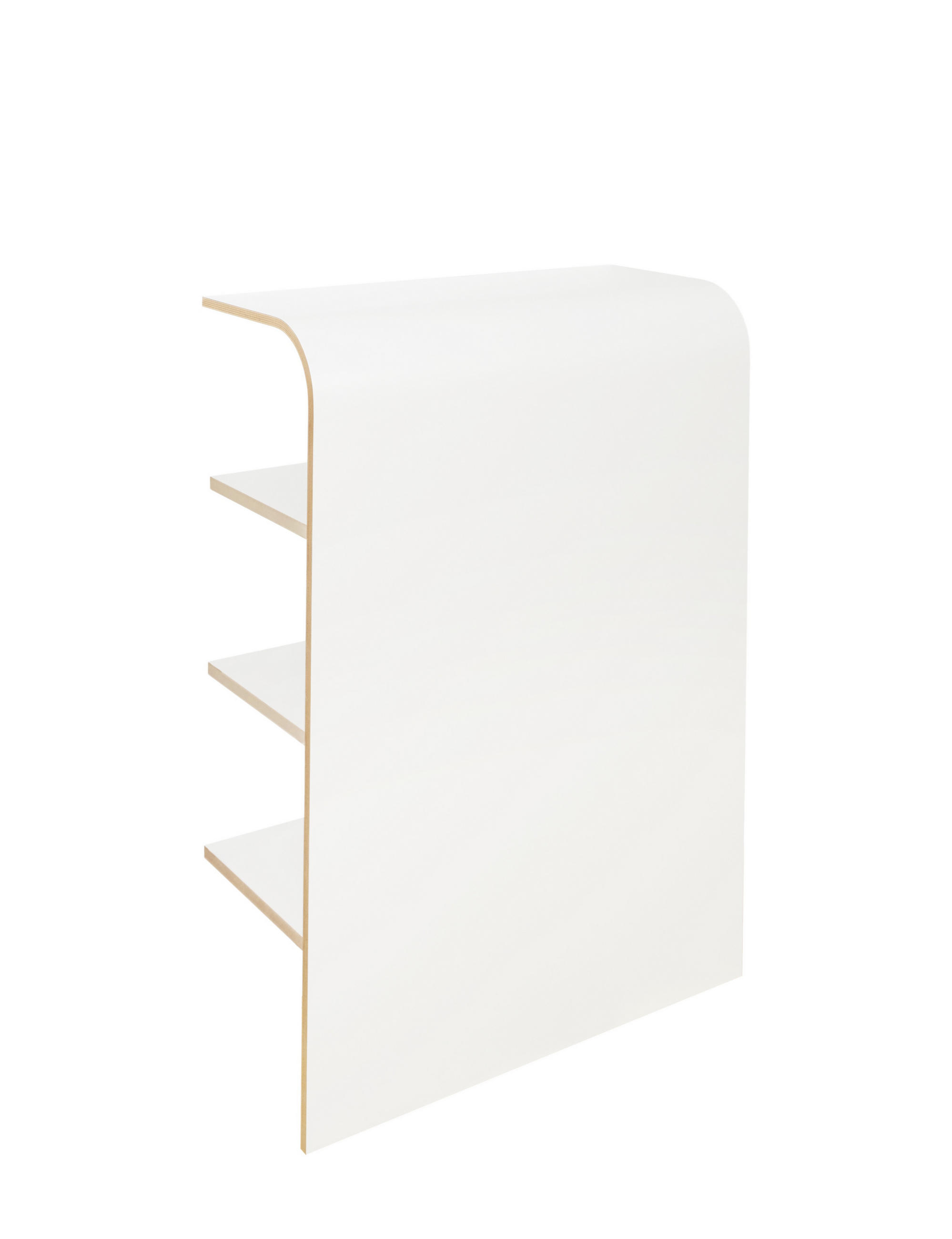 WANDREGAL Weiß, Buchefarben  - Buchefarben/Weiß, MODERN, Holzwerkstoff (62/85/25cm) - Tojo