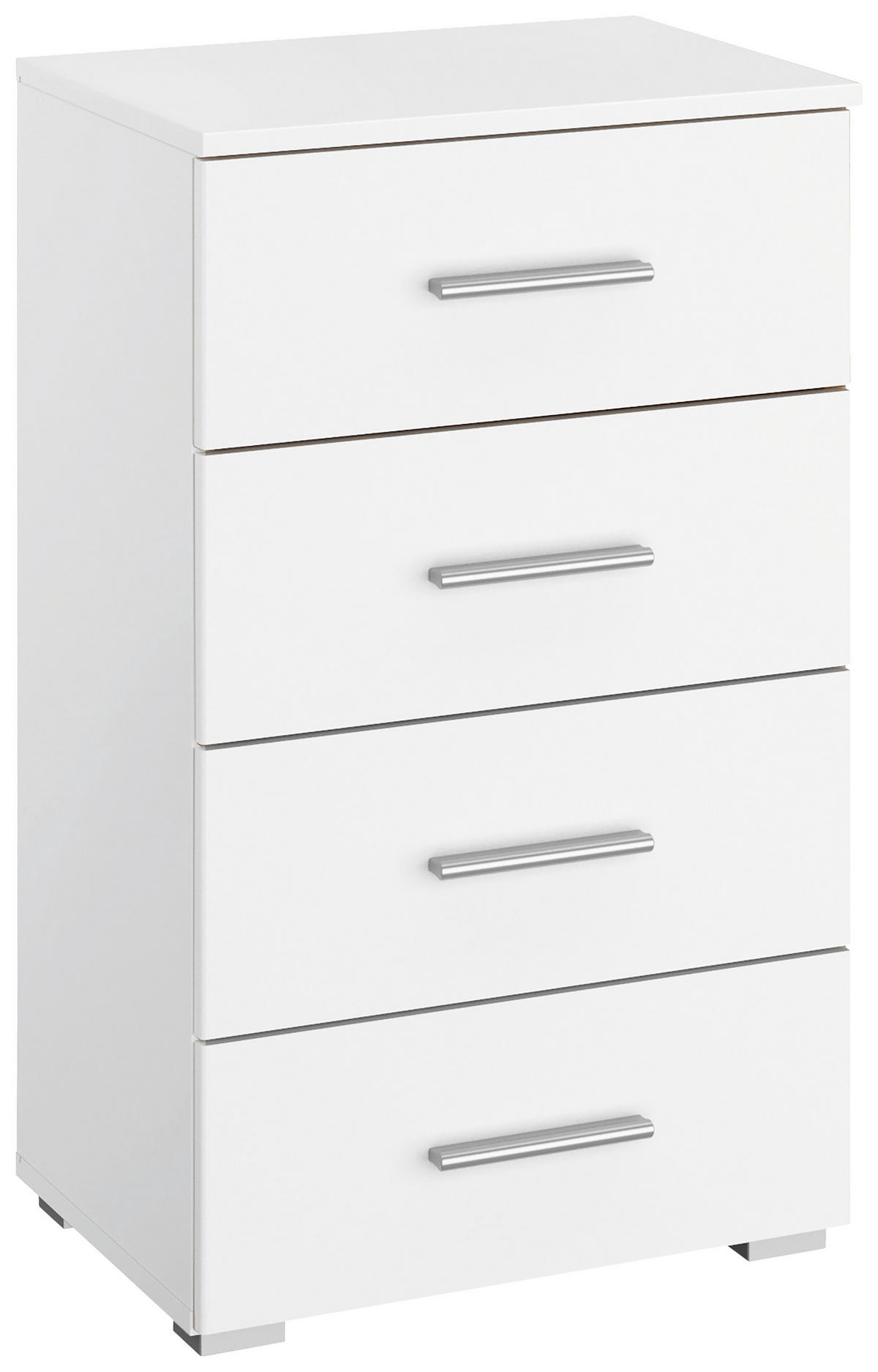 KOMÓD 47/81/42 cm  - alumínium színű/fehér, Konventionell, műanyag/faalapú anyag (47/81/42cm) - Rauch Möbel