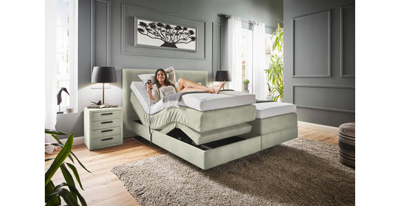 BOXSPRINGBETT 160/200 cm  in Ecru  - Ecru, KONVENTIONELL, Holz/Textil (160/200cm) - Dieter Knoll