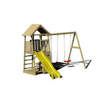 SPIELTURM 340/270/280 cm  - Gelb/Naturfarben, KONVENTIONELL, Holz (340/270/280cm) - Ambia Garden