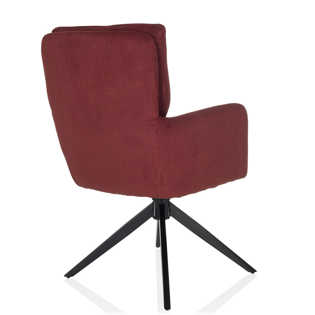 ARMLEHNSTUHL  in Cord  - Rot/Schwarz, MODERN, Textil/Metall (58/94/60cm) - MID.YOU