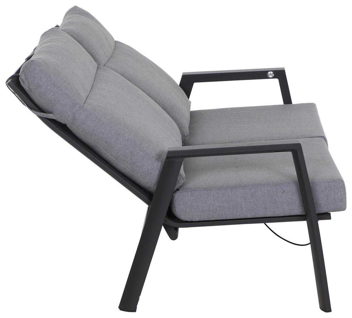 LOUNGESOFA  - Dunkelgrau/Anthrazit, Basics, Kunststoff/Textil (152,5/99/82,5cm) - Siena Garden