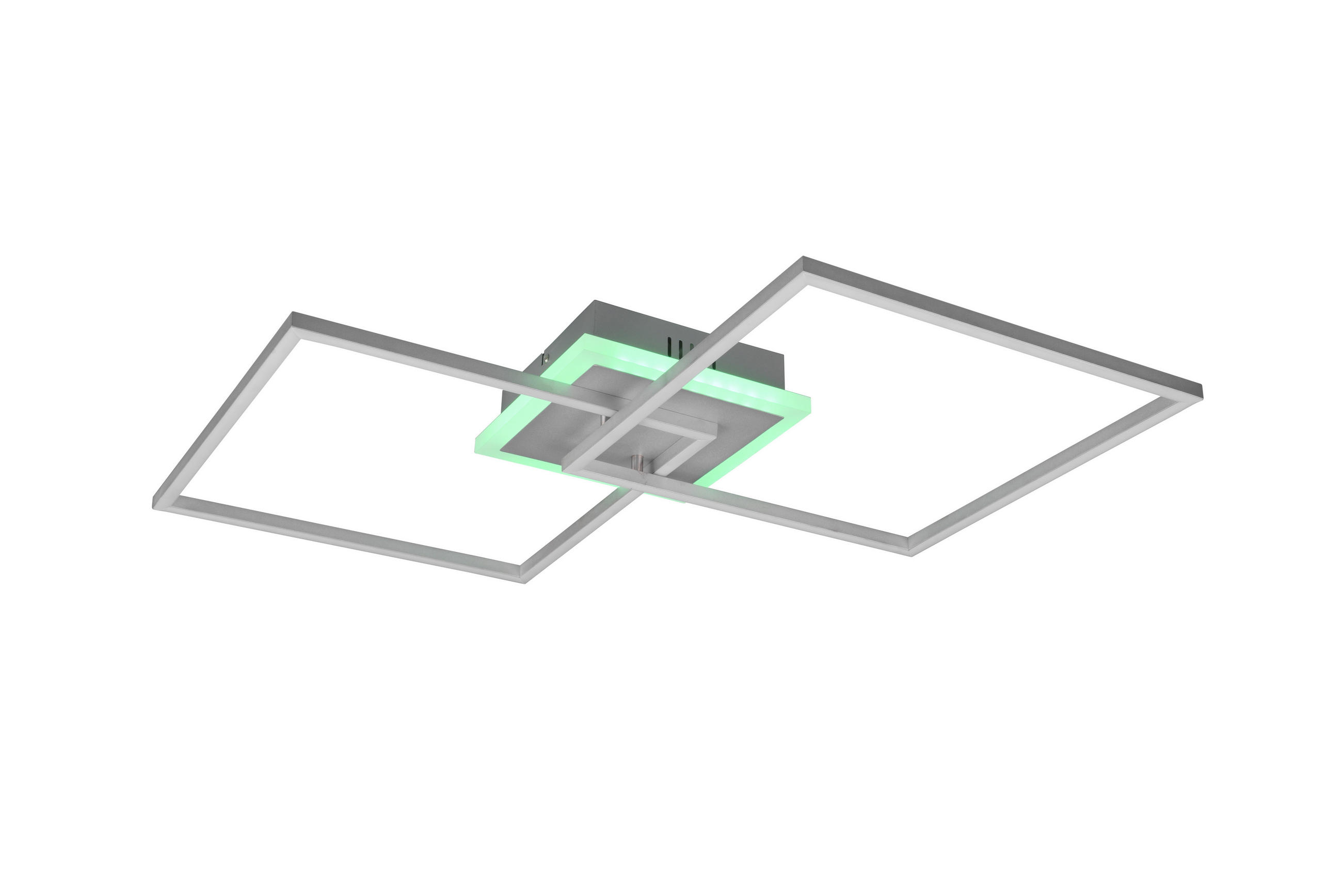 LED-DECKENLEUCHTE 29 W    61/61/8 cm  - Nickelfarben, Design, Metall (61/61/8cm)