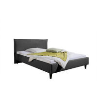 POLSTERBETT 140/200 cm,  in Anthrazit,  - Anthrazit/Schwarz, MODERN, Holz/Textil (140/200cm) - Livetastic