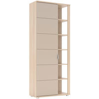 ELŐSZOBASZEKRÉNY 80/199/38 cm  - króm/fekete, Design, műanyag/faalapú anyag (80/199/38cm) - Stylife