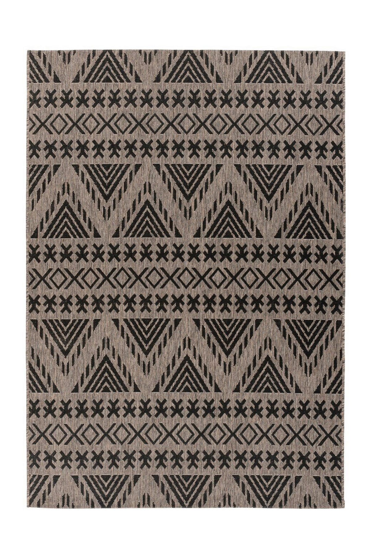 FLACHWEBETEPPICH 200/290 cm Splash 500 Grau / Braun  - Braun/Grau, Konventionell, Textil (200/290cm)