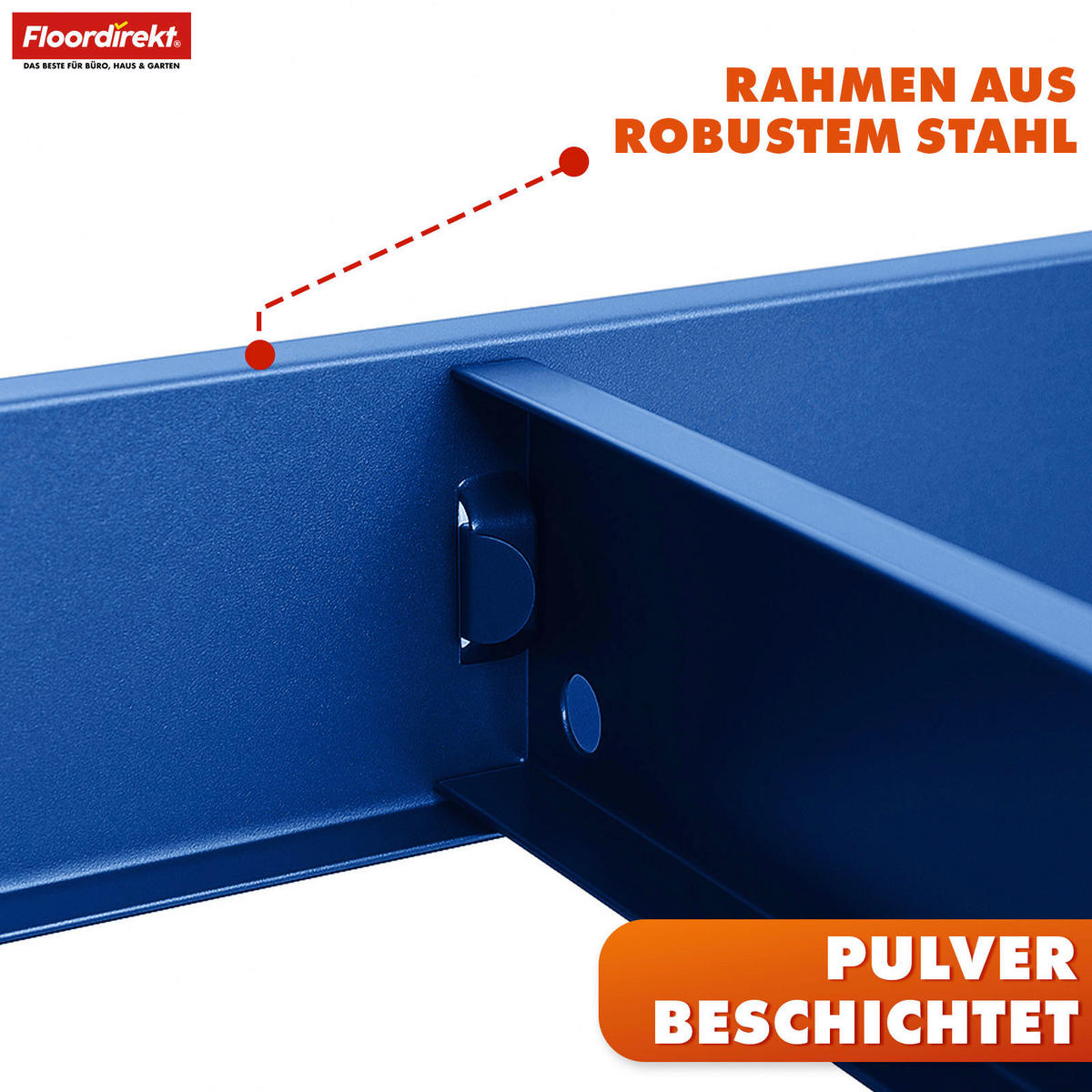 SCHWERLASTREGAL 90/180/60 cm  - Blau, Basics, Naturmaterialien/Metall (90/180/60cm) - Floordirekt