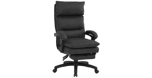 CHEFSESSEL Mikrofaser Anthrazit  - Anthrazit/Schwarz, Design, Kunststoff/Textil (63,5/114-122/70cm) - Venda