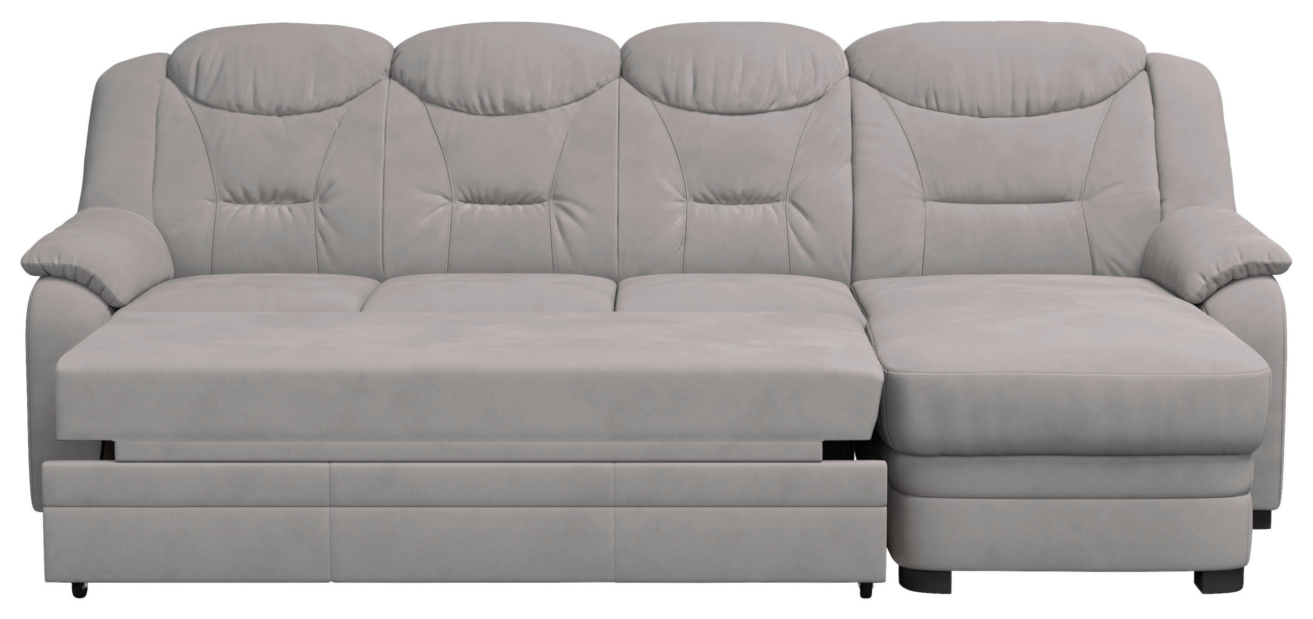 Thumbnail - Mid.you Ecksofa, Hellgrau, Textil, L-Form, 257x162 cm, Made in EU, seitenverkehrt erhältlich, Bettfunktion erhältlich, W...