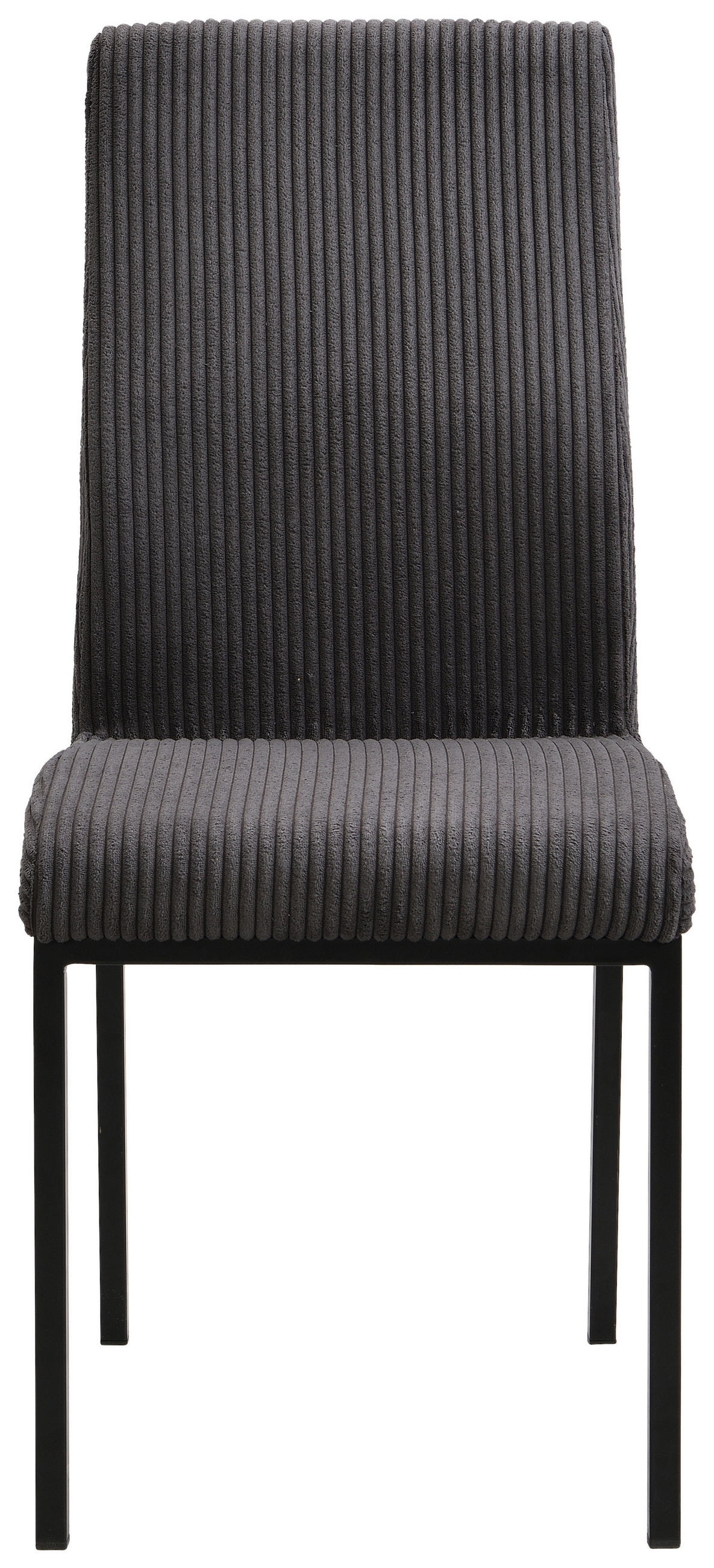 STUHL Cord Dunkelgrau  - Dunkelgrau/Schwarz, Design, Textil/Metall (43,5/97,5/61cm) - Boxxx
