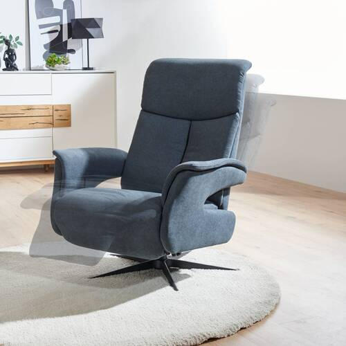 RELAXSESSEL Mikrofaser Relaxfunktion, Kopfteilverstellung, Fußteilverstellung    - Anthrazit/Schwarz, Design, Textil/Metall (78/101/88cm) - Welnova