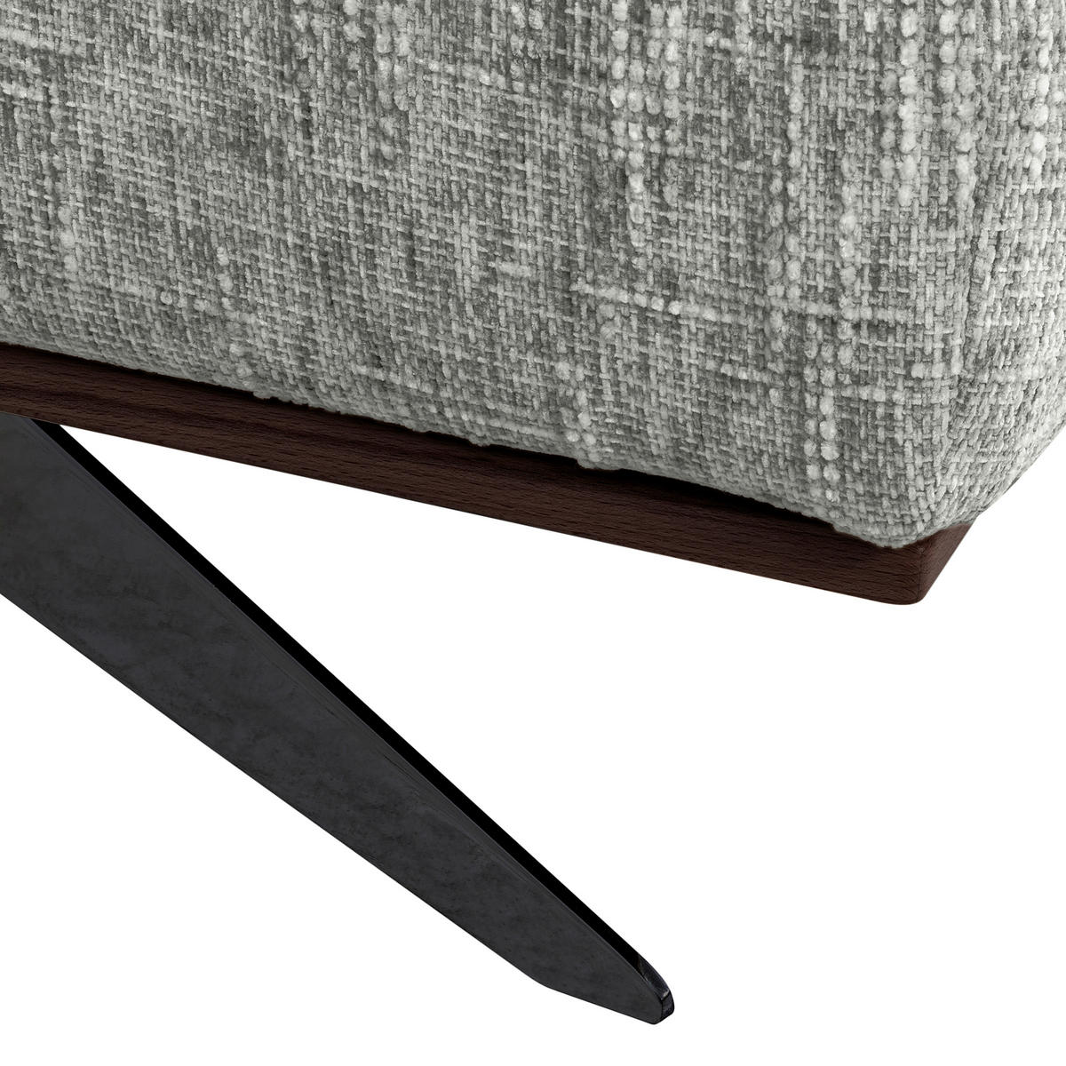 ECKSOFA PORTLAND in Struktur Grau Kopfteilverstellung  187/295 cm  - Schwarz/Grau, Design, Holz/Textil (187/295cm) - Livetastic