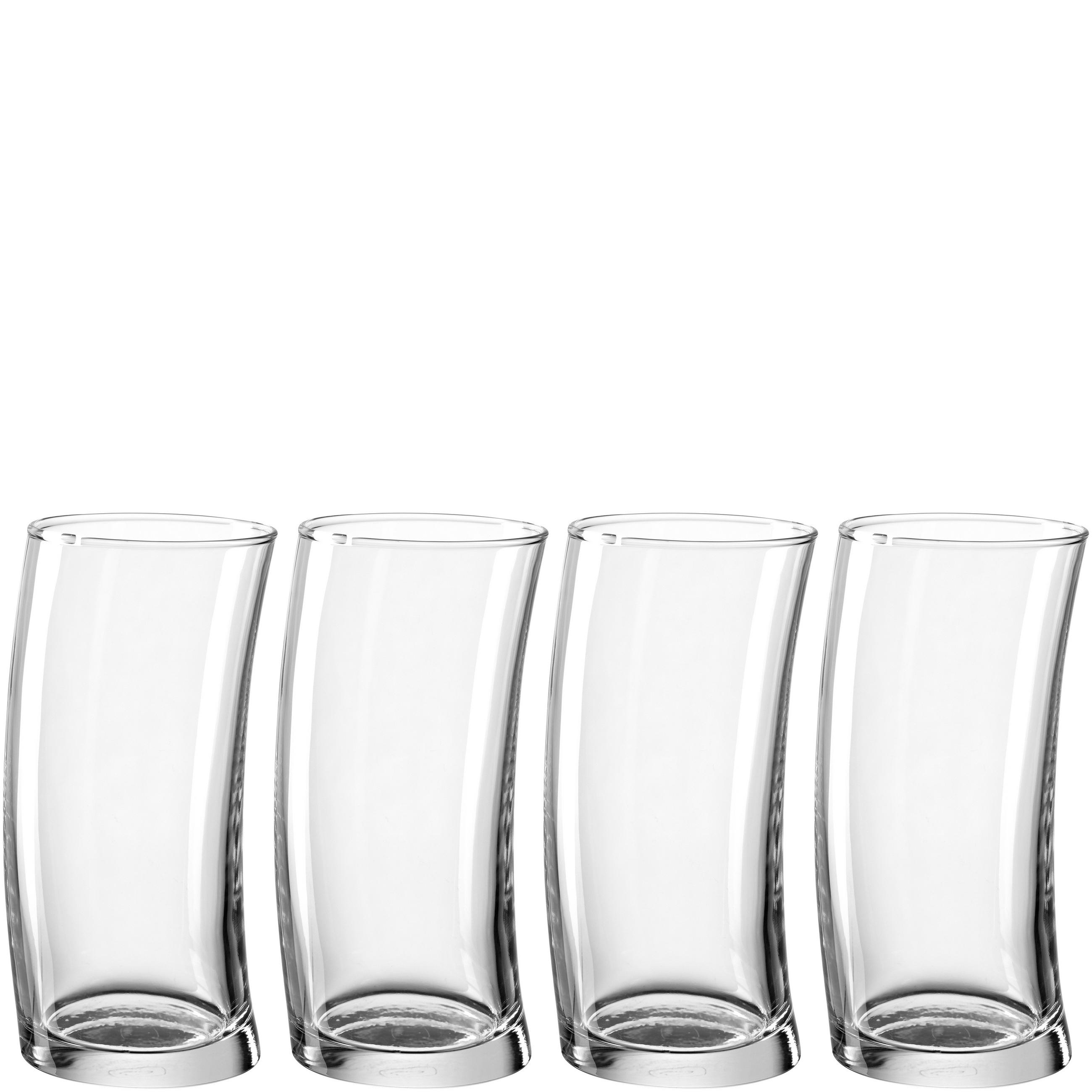 GLÄSERSET SWING  4-teilig  - Klar, Basics, Glas (7/15,5/7cm) - Leonardo
