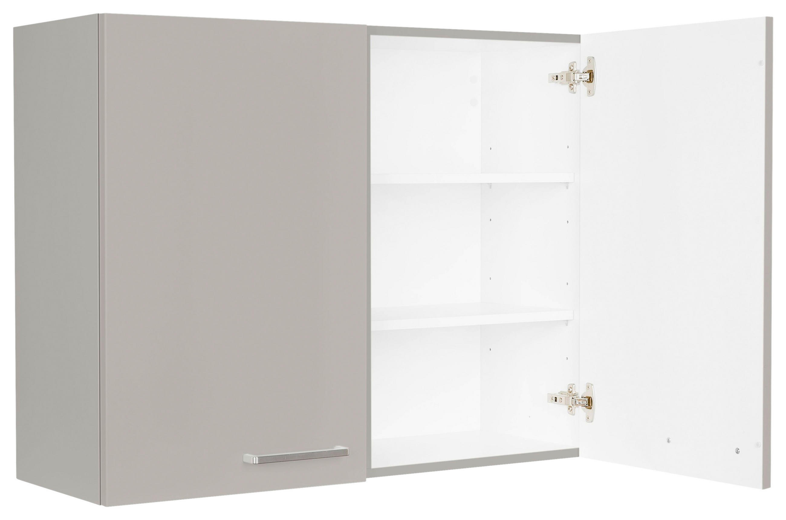 KÜCHENOBERSCHRANK 90/72/35 cm  in Grau  - Edelstahlfarben/Grau, MODERN, Holzwerkstoff (90/72/35cm) - Nobilia