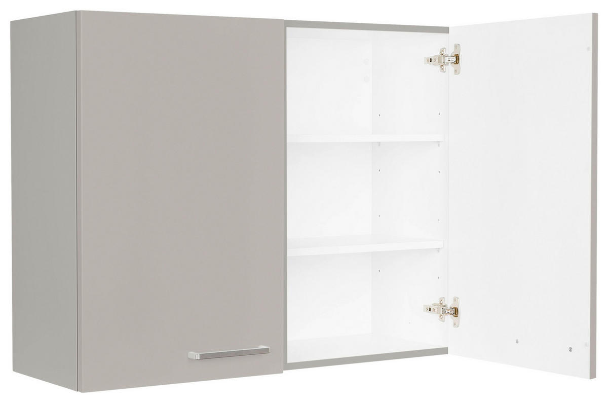 KÜCHENOBERSCHRANK 90/72/35 cm  in Grau  - Edelstahlfarben/Grau, MODERN, Holzwerkstoff (90/72/35cm) - Nobilia