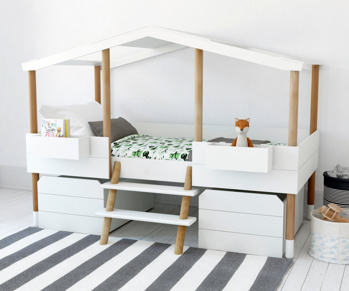 BETTSCHUBKASTEN Weiß  - Weiß, Design, Holzwerkstoff (58/40/90cm) - Livetastic