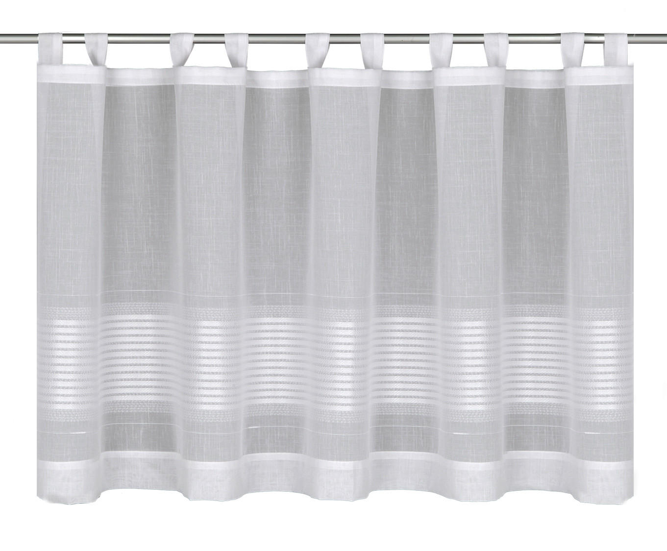 KURZGARDINE   145/60 cm   - Weiß, Basics, Textil (145/60cm)