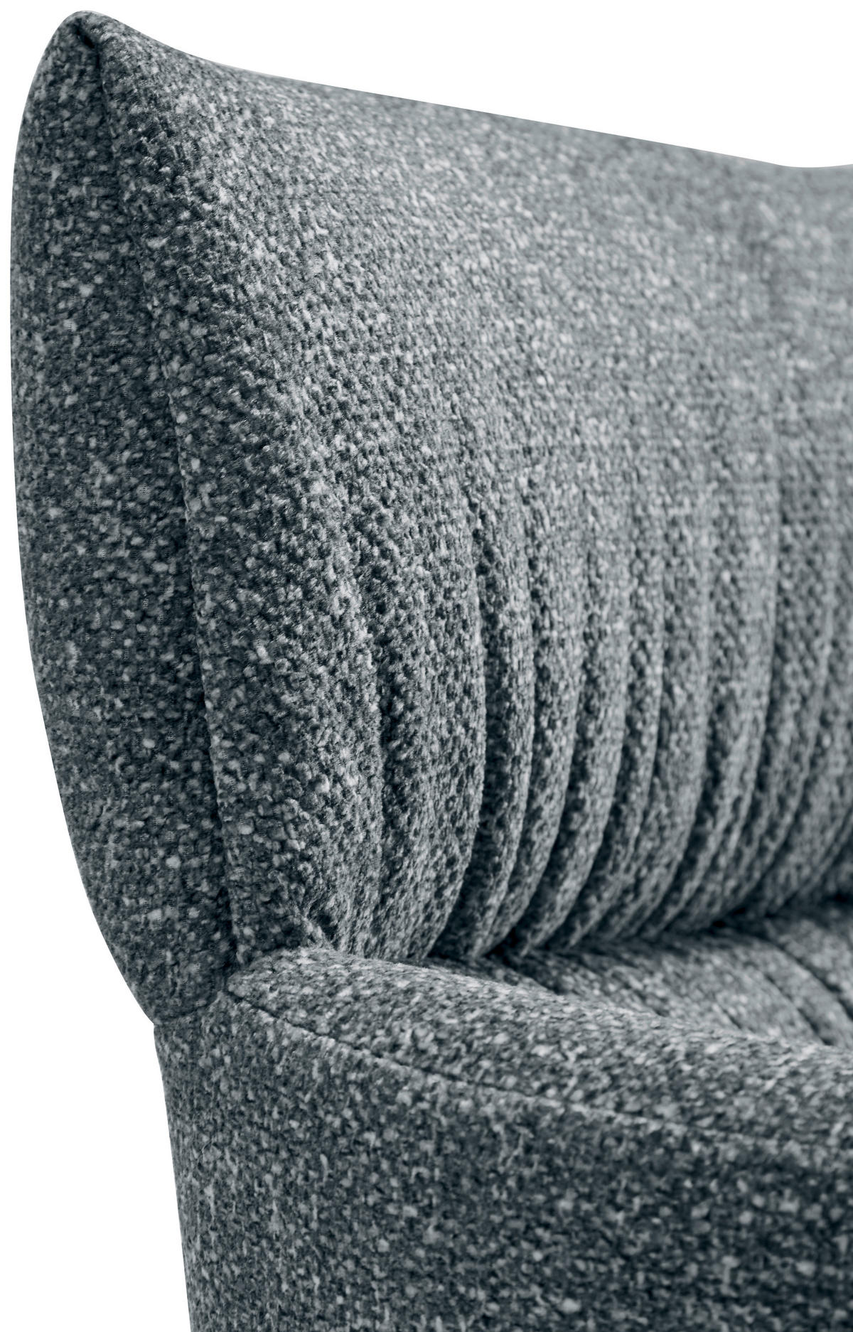 ARMLEHNSTUHL  in Eisen Leinenoptik  - Anthrazit/Schwarz, Design, Textil/Metall (64/86/63cm) - Dieter Knoll