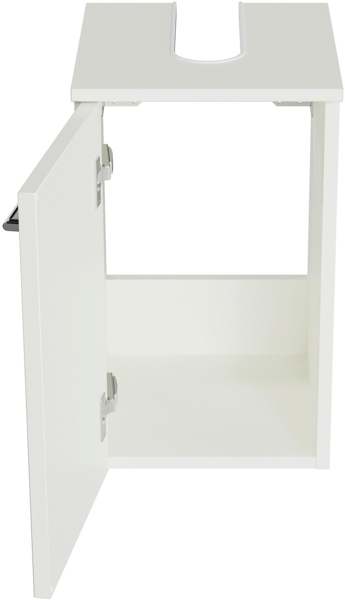 WASCHBECKENUNTERSCHRANK 30/49,8/33,3 cm  - Chromfarben/Weiß, KONVENTIONELL, Holzwerkstoff/Metall (30/49,8/33,3cm) - Sadena