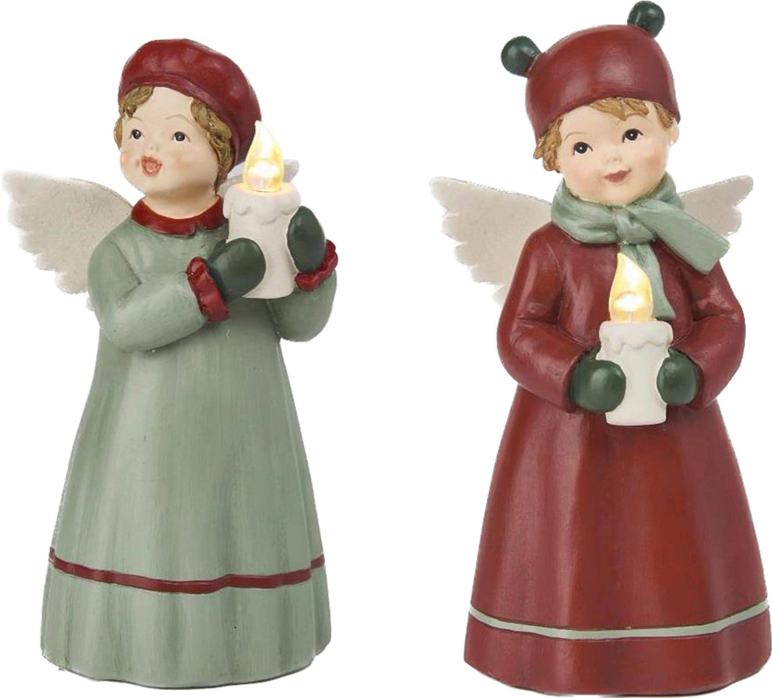 Statuetă Xmassale - alb/verde, Lifestyle, plastic (7,9/15/6,1cm) - X-Mas