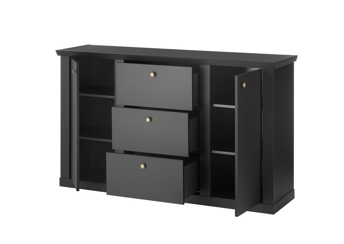 SIDEBOARD  158/92/42 cm  - Eichefarben/Messingfarben, Design, Holzwerkstoff/Metall (158/92/42cm) - MID.YOU