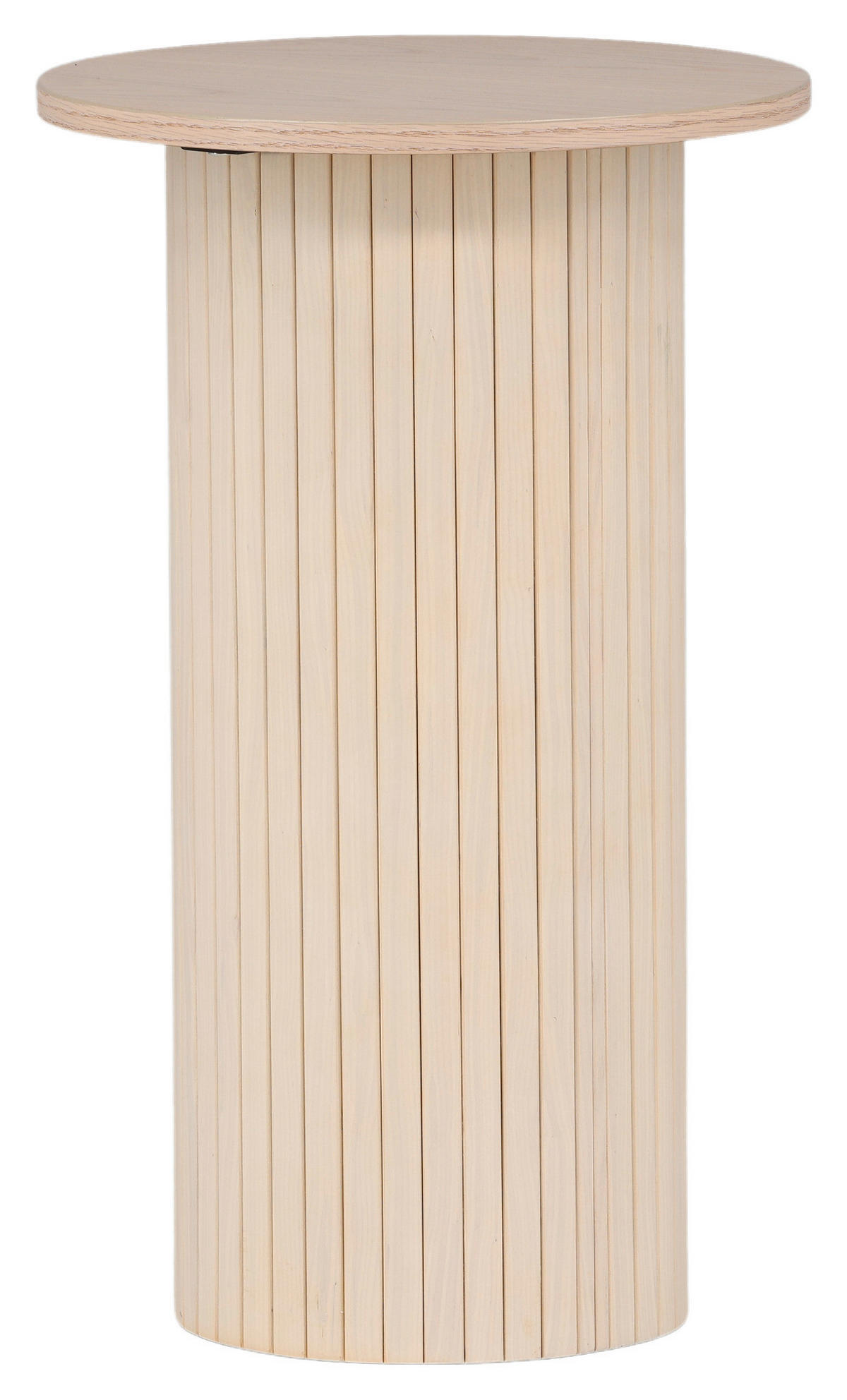 BEISTELLTISCH 40/40/65 cm Weiß, Beige rund  - Beige/Weiß, Design, Holzwerkstoff (40/40/65cm) - Livetastic