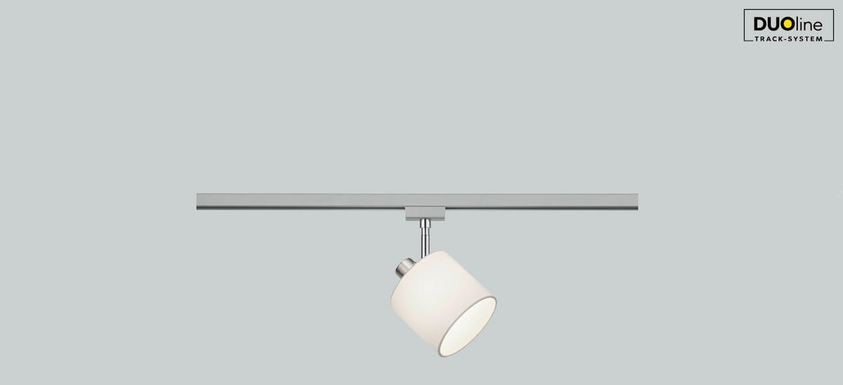 SCHIENENSYSTEM-STRAHLER DUOLINE TRACK-SYSTEM 16/22/12 cm  - Weiß, Design, Textil (16/22/12cm) - Trio Leuchten