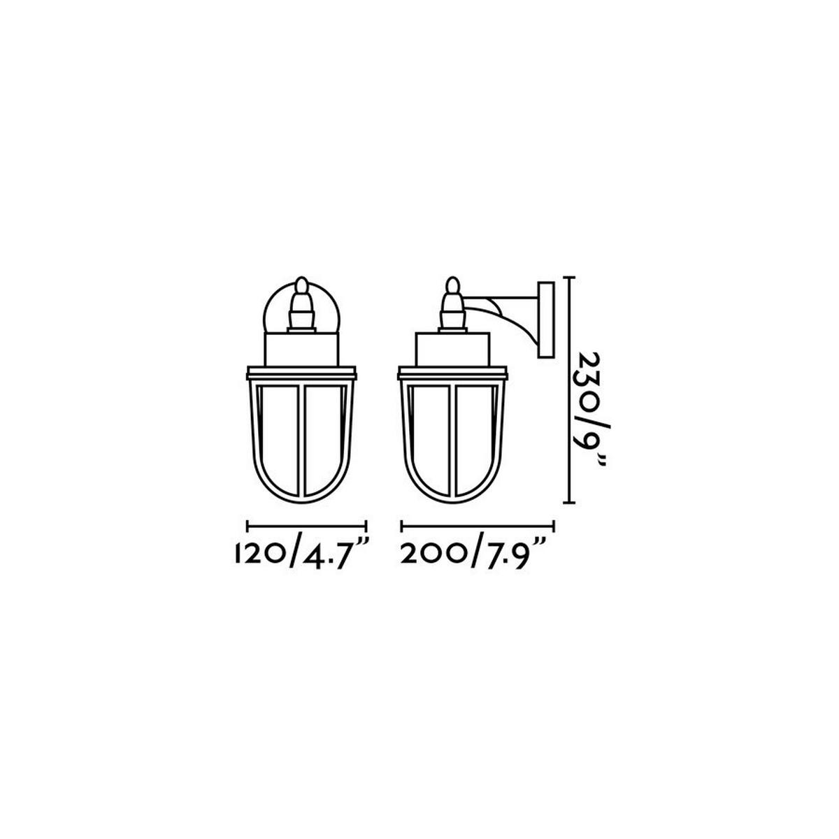 AUSSENWANDLEUCHTE 12/20/23 cm  - Sandfarben/Messingfarben, Design, Metall (12/20/23cm) - Faro Barcelona