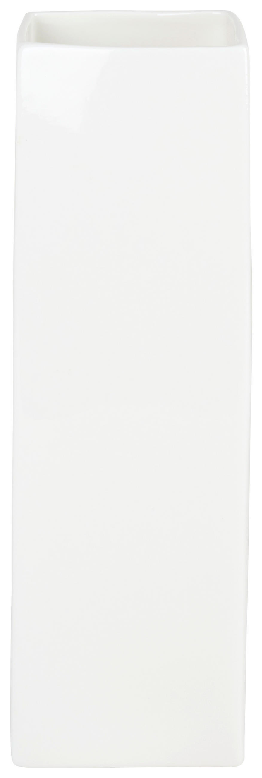 VASE 25 cm  - Weiß, Basics, Keramik (9/9/25cm)