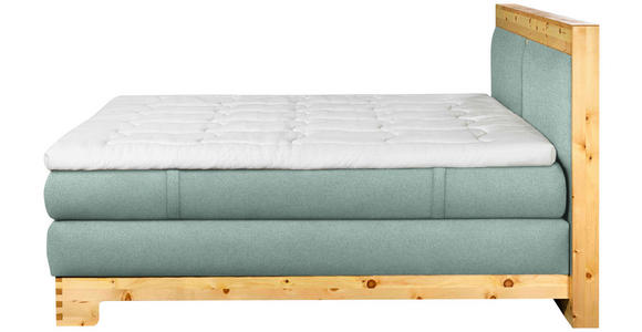 BOXSPRINGBETT 180/200 cm  in Mintgrün  - Mintgrün, Natur, Holz/Textil (180/200cm) - Linea Natura