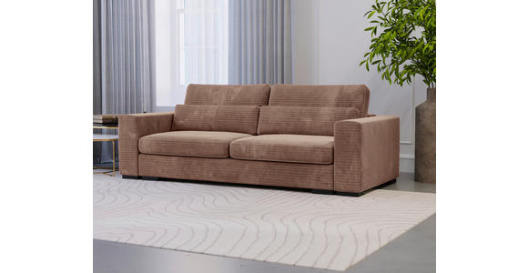 SCHLAFSOFA in Flachgewebe Altrosa  - Schwarz/Altrosa, KONVENTIONELL, Kunststoff/Textil (236/78/114cm) - Carryhome