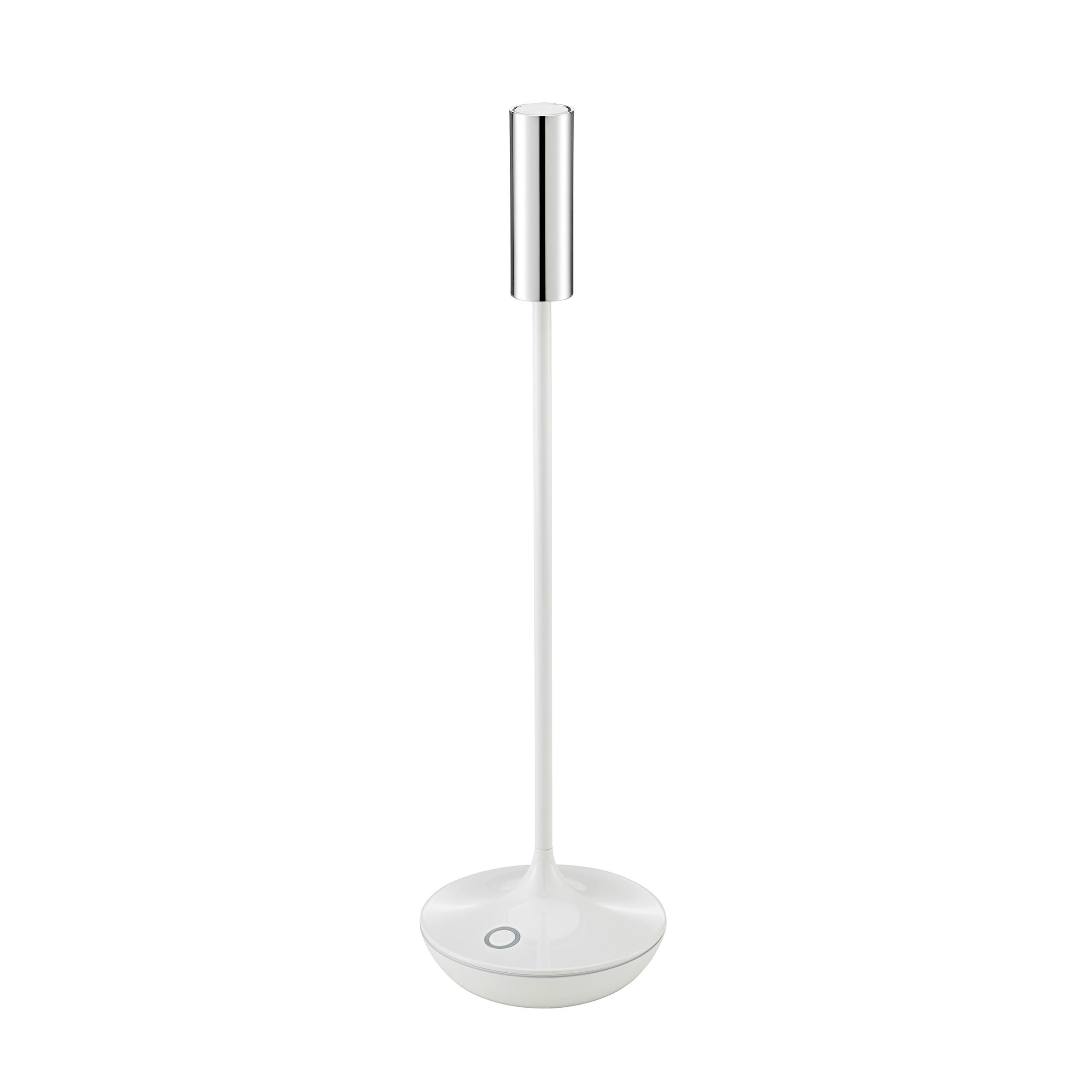 Sigor Akku-Tischleuchte Nucandle Chrom 8.5x30x8.5 cm