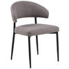 STUHL  in Webstoff Textil  - Hellgrau/Schwarz, Trend, Textil/Metall (56/77/55cm) - MID.YOU