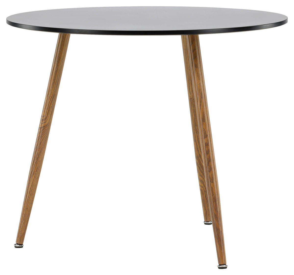 ESSTISCH in Metall, Holzwerkstoff 90/90/75 cm  - Hellbraun/Schwarz, Design, Holzwerkstoff/Metall (90/90/75cm) - Livetastic