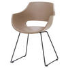 ARMLEHNSTUHL  in Stahl  - Taupe/Schwarz, Design, Kunststoff/Metall (57/80/58cm) - Livetastic