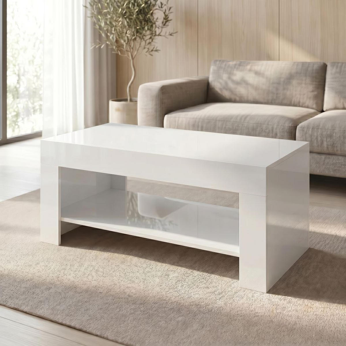 KLUB STOČIĆ 100/43/53,2 cm  bela  - bela, Moderno, pločasti materijal (100/43/53,2cm) - Carryhome