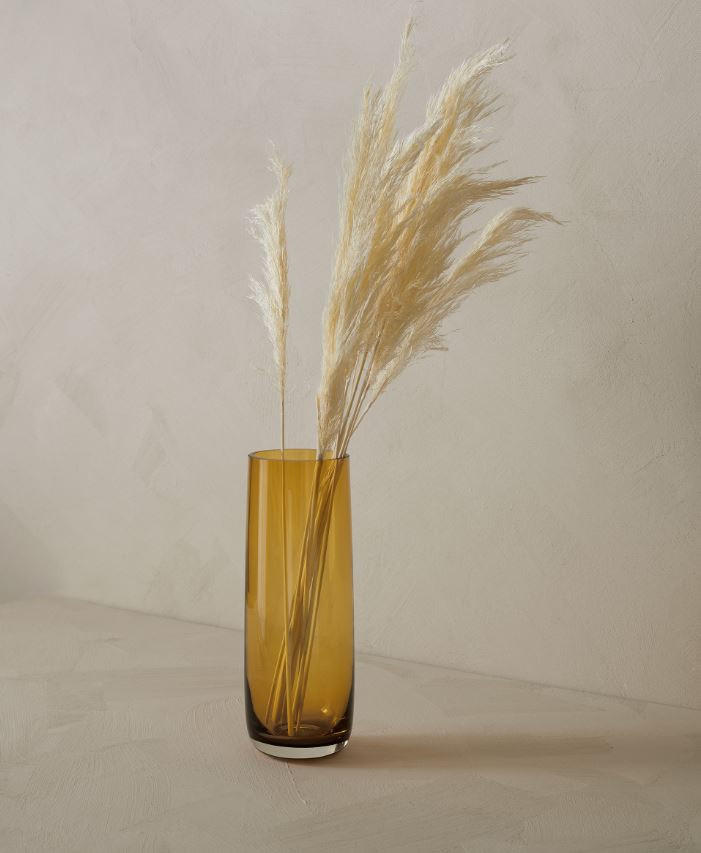 VÁZA, sklo, 22 cm - žltá, Basics, sklo (8/22cm) - ASA