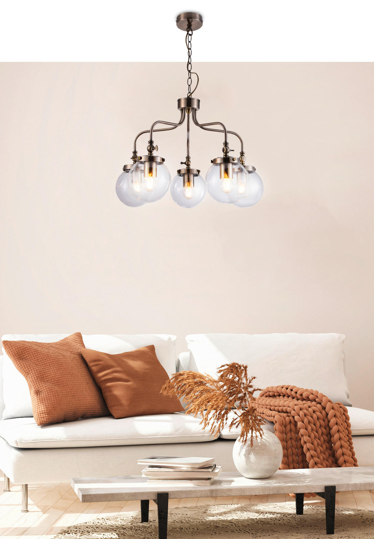 Thumbnail - Pendelleuchte Ballet, Schwarz, Gold, Metall, 55x80x55 cm, RoHS, Europäischer Sicherheitsstandard, einfach zu transportie...