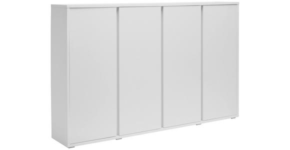 SCHUHSCHRANK in 192,7/120/33,8 cm - Alufarben/Weiß, MODERN, Holzwerkstoff/Kunststoff (192,7/120/33,8cm) - Xora
