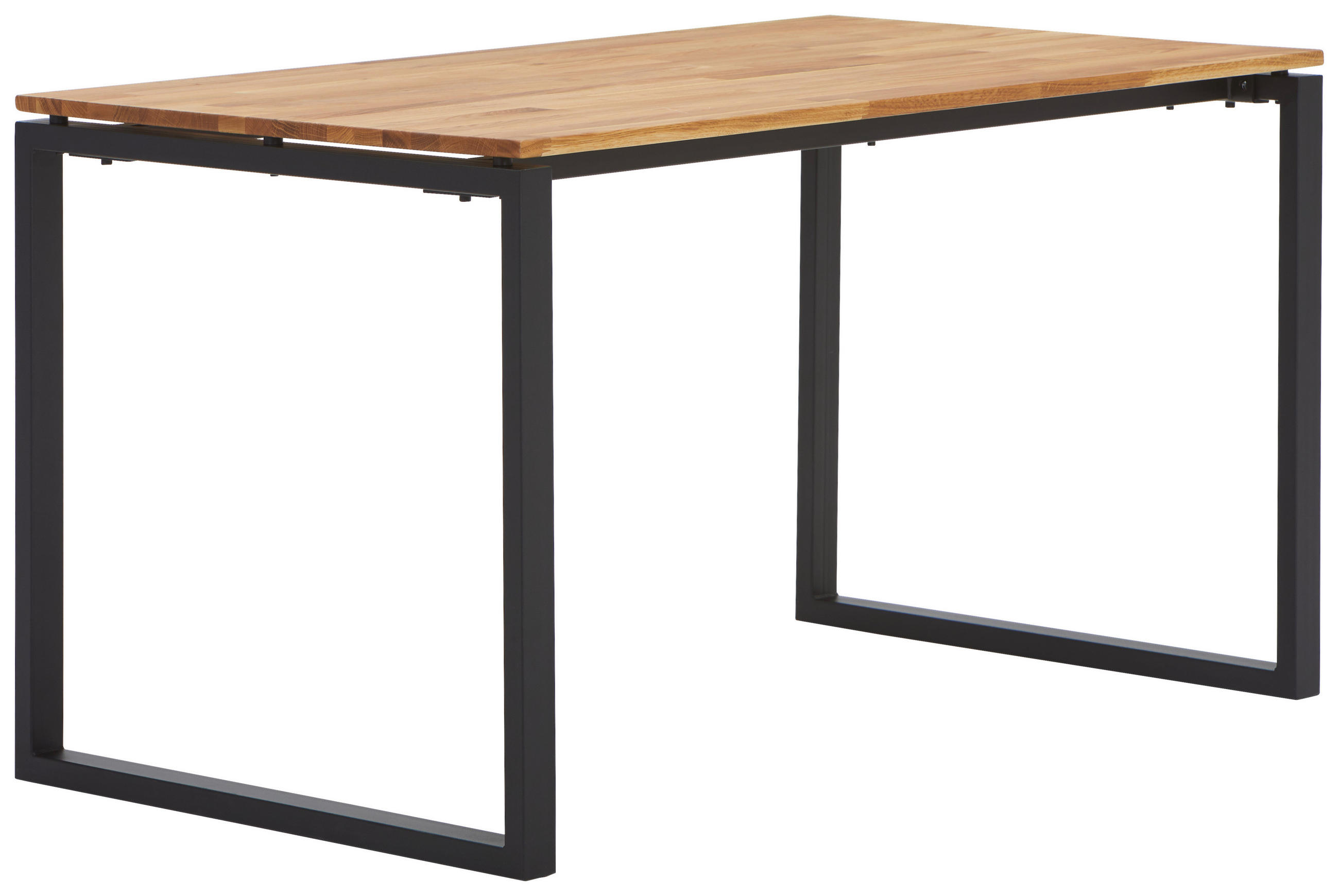 SCHREIBTISCH 140/80/75 cm  in Schwarz, Eichefarben  - Eichefarben/Schwarz, Natur, Holz/Metall (140/80/75cm) - Livetastic