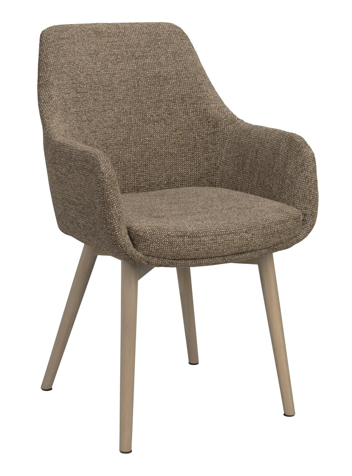 STOL MED ARMSTÖD     - beige/ek Bianco, Klassisk, metall/trä (55/88/61cm) - Rowico