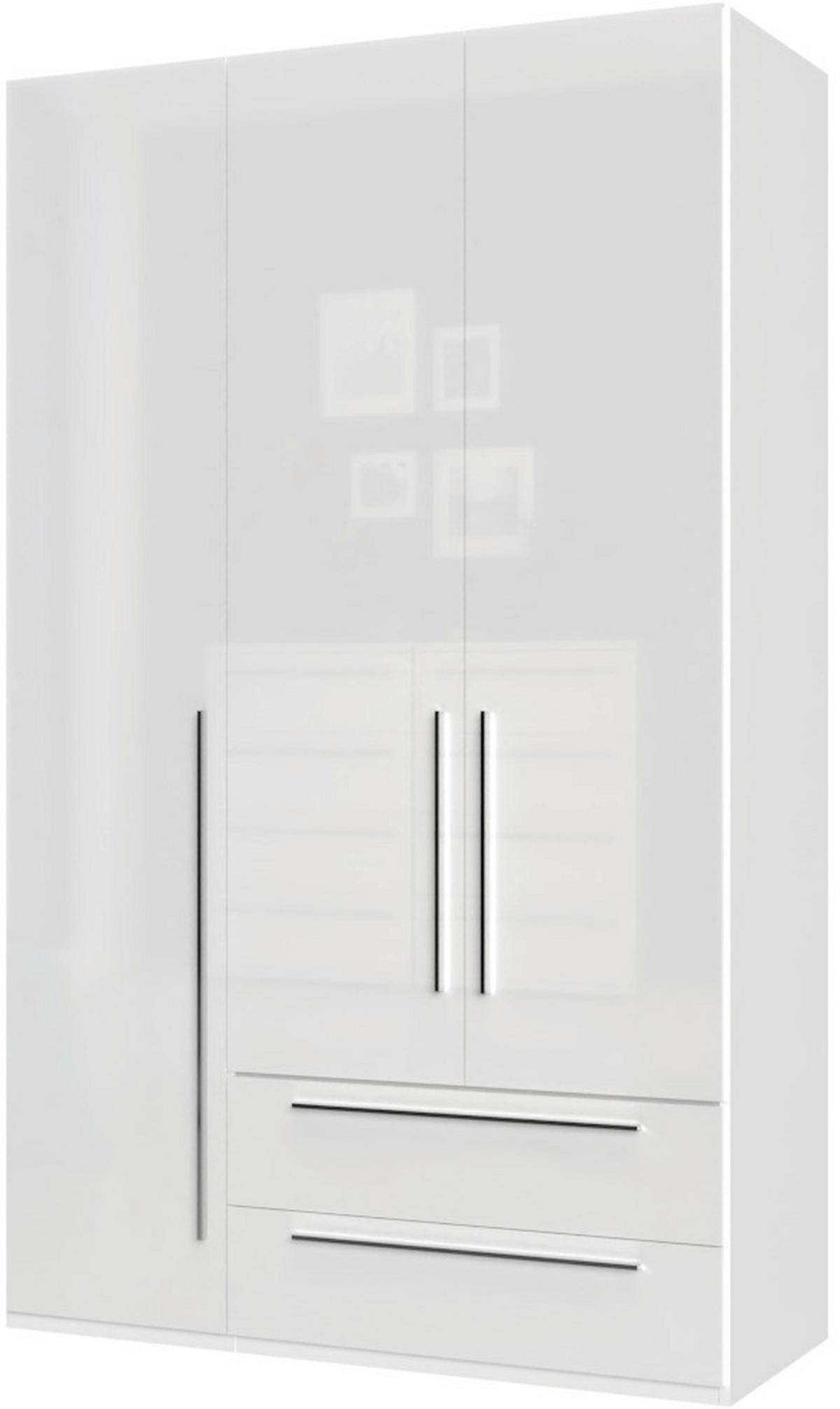 ORMAR SA KLASIČNIM VRATIMA bela, bela visoki sjaj  137/224/56 cm  - bela visoki sjaj/bela, Dizajnerski, pločasti materijal/plastika (137/224/56cm)