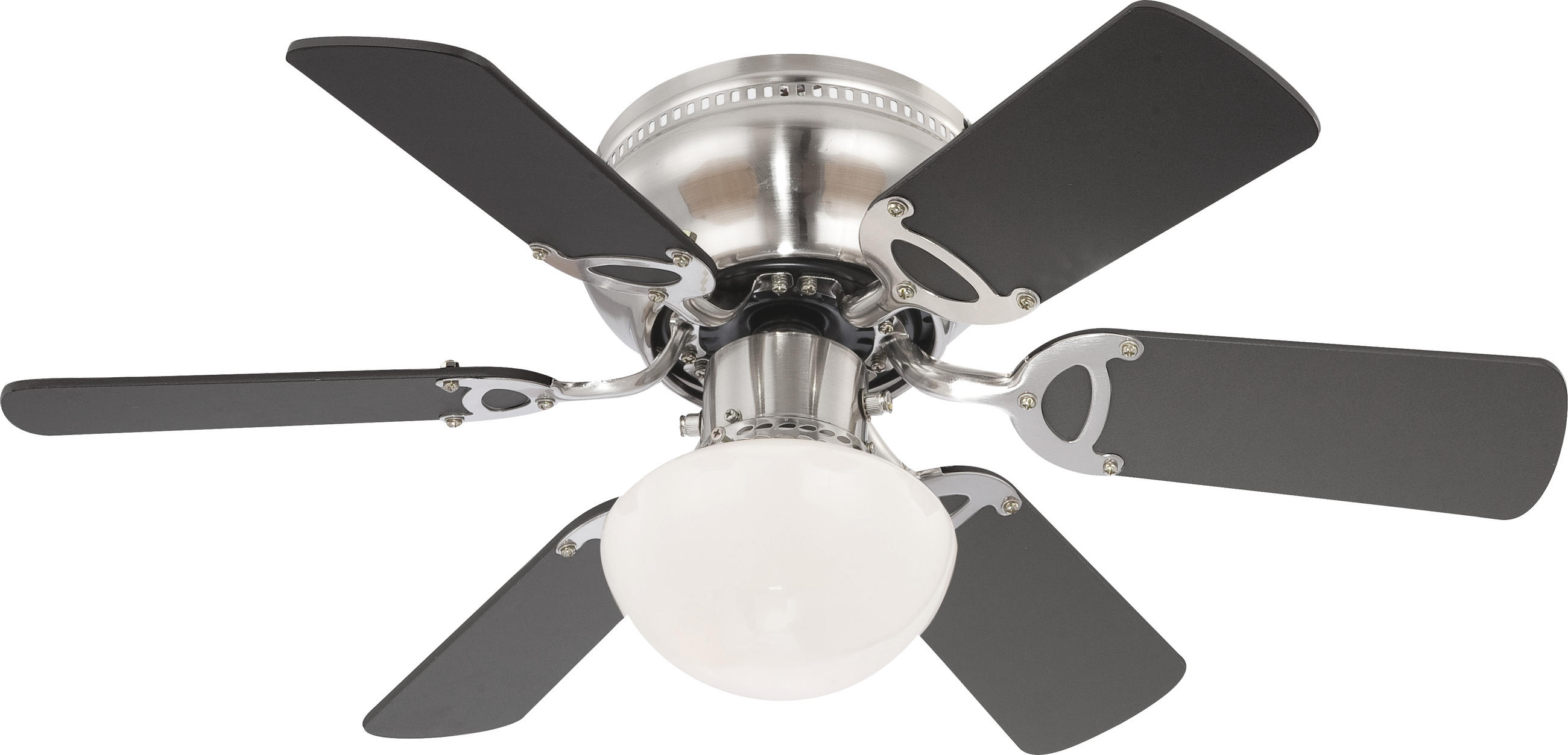 VENTILATOR STROPNI  boje nikla   boje grafita, boje bukve  Ugo  - boje grafita/boje nikla, Basics, staklo/metal (75/28cm)