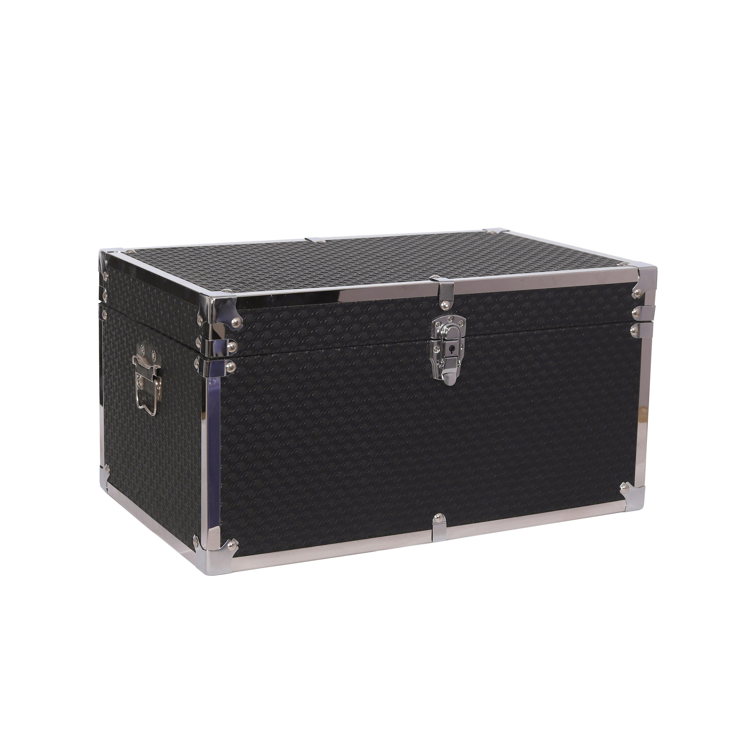 DEKOBOX - Schwarz, LIFESTYLE, Leder/Holzwerkstoff (49/30/26cm) - Ambia Home