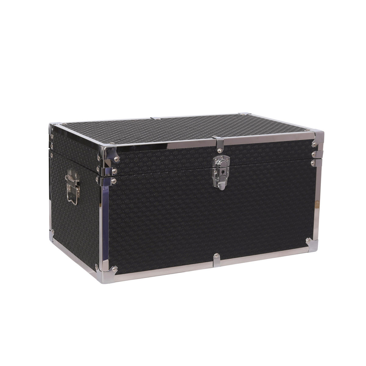 DEKOBOX - Schwarz, LIFESTYLE, Leder/Holzwerkstoff (49/30/26cm) - Ambia Home