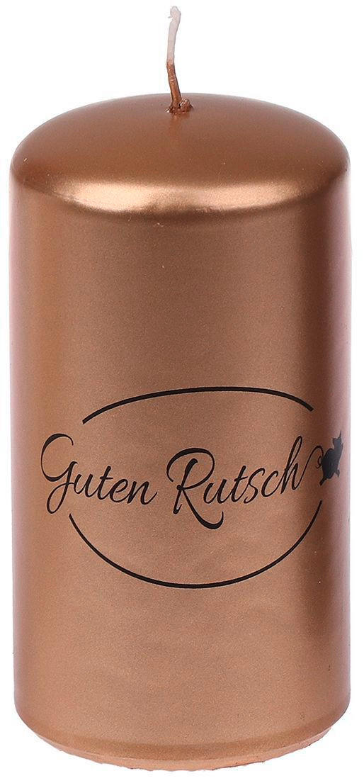 KERZE - Kupferfarben, Basics, Naturmaterialien (5,7/11cm)