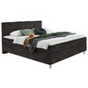 BOXSPRINGBETT 140/200 cm  in Graubraun  - Chromfarben/Graubraun, Konventionell, Kunststoff/Textil (140/200cm) - Hom`in