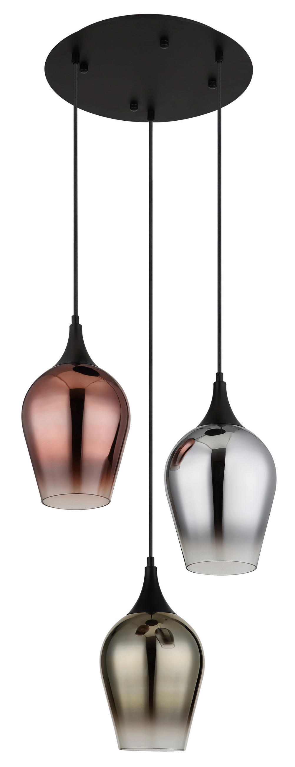 HÄNGELEUCHTE 45/120 cm    - Klar, Konventionell, Glas/Metall (45/120cm) - Globo